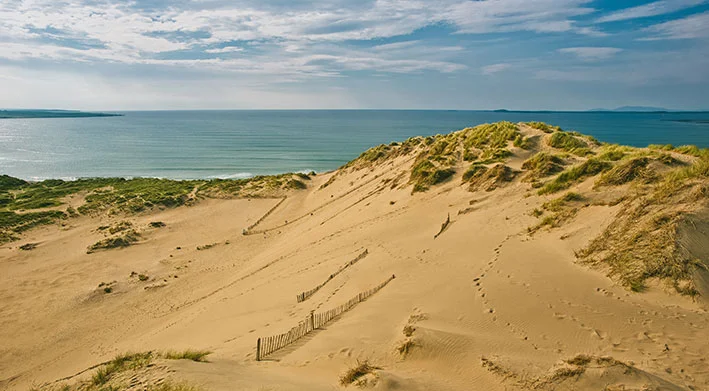 Sand dunes overlooking the Atlantic Ocean in County Sligo