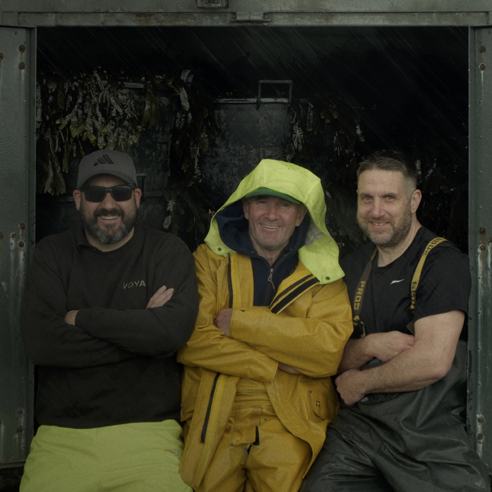 Three seaweed harvesters
