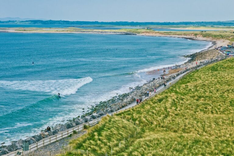 View of Strandhill Beach and Atlantic coastline in County Sligo