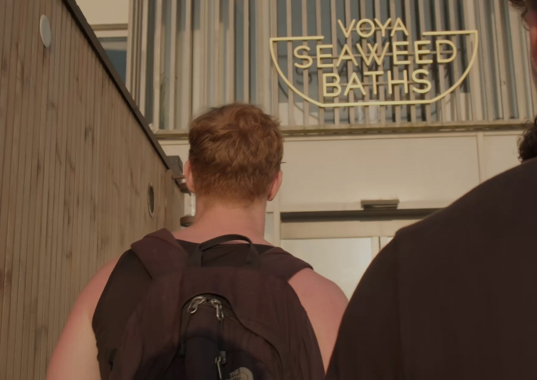 Guests entering VOYA Seaweed Baths in Strandhill, County Sligo