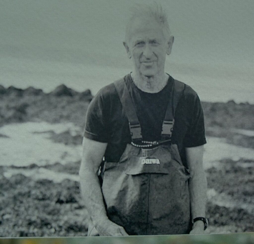 Seaweed harvester on the Sligo coast