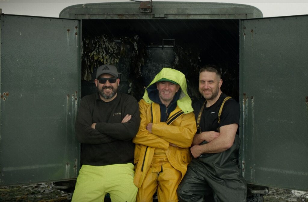 VOYA seaweed harvesters during a seaweed collection in County Sligo