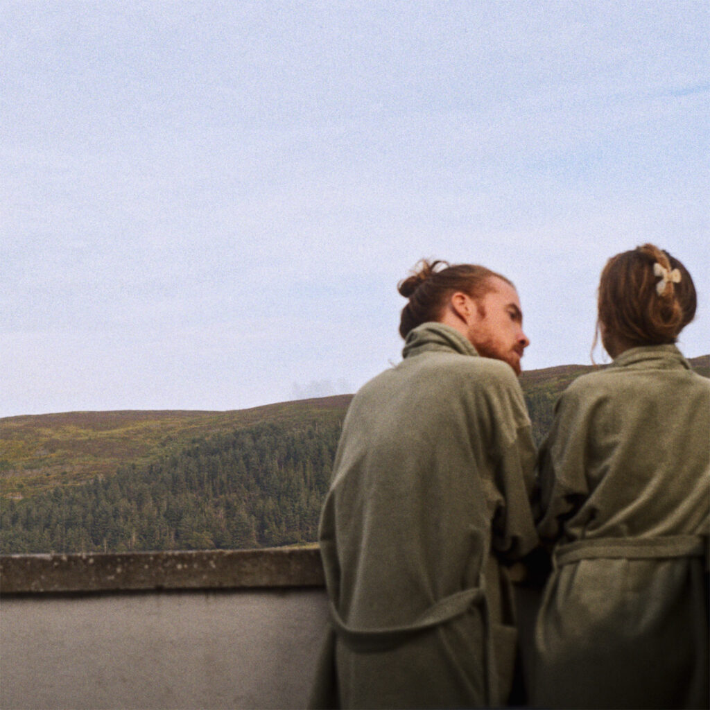 A couple enjoying the views of Strandhill